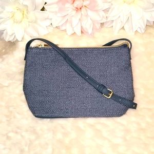 Lancome Blue Tweed Crossbody Purse - NWOT